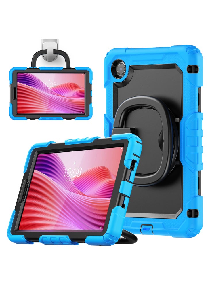 For Lenovo Tab K9 TB305FU Case Ring Kickstand PC+Silicone Shockproof Tablet Cover - Baby Blue - Image 1